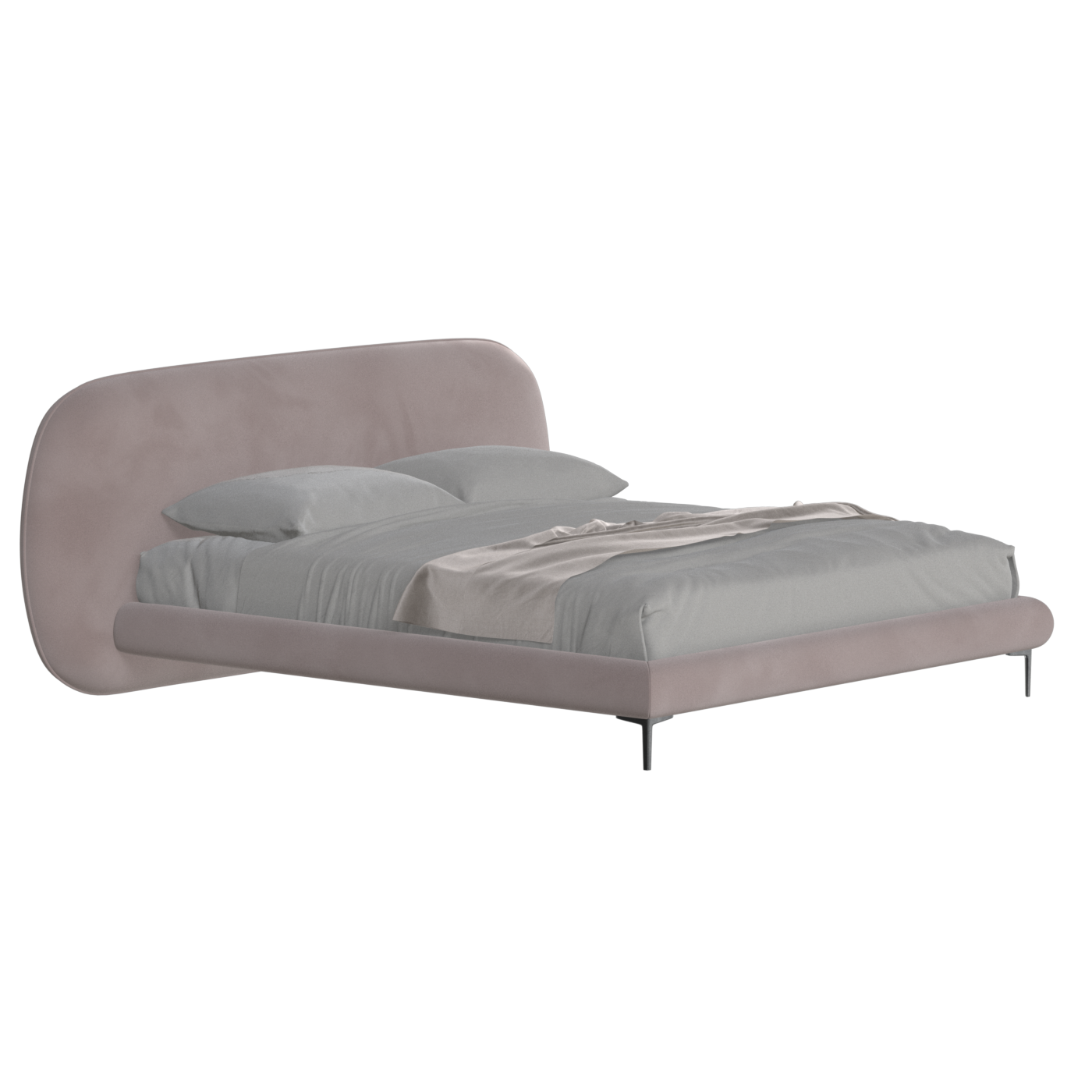 Bolzano Upholstered Bed with Curved Headboard