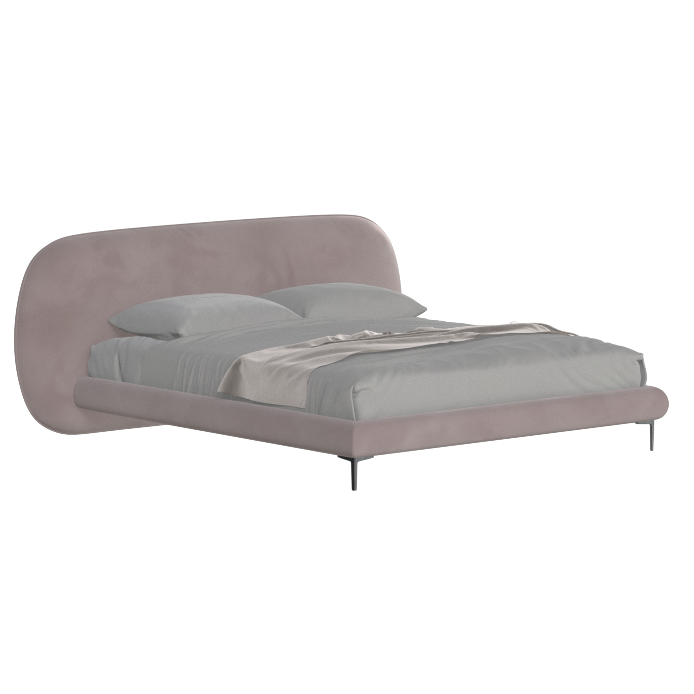 Bolzano Upholstered Bed with Curved Headboard