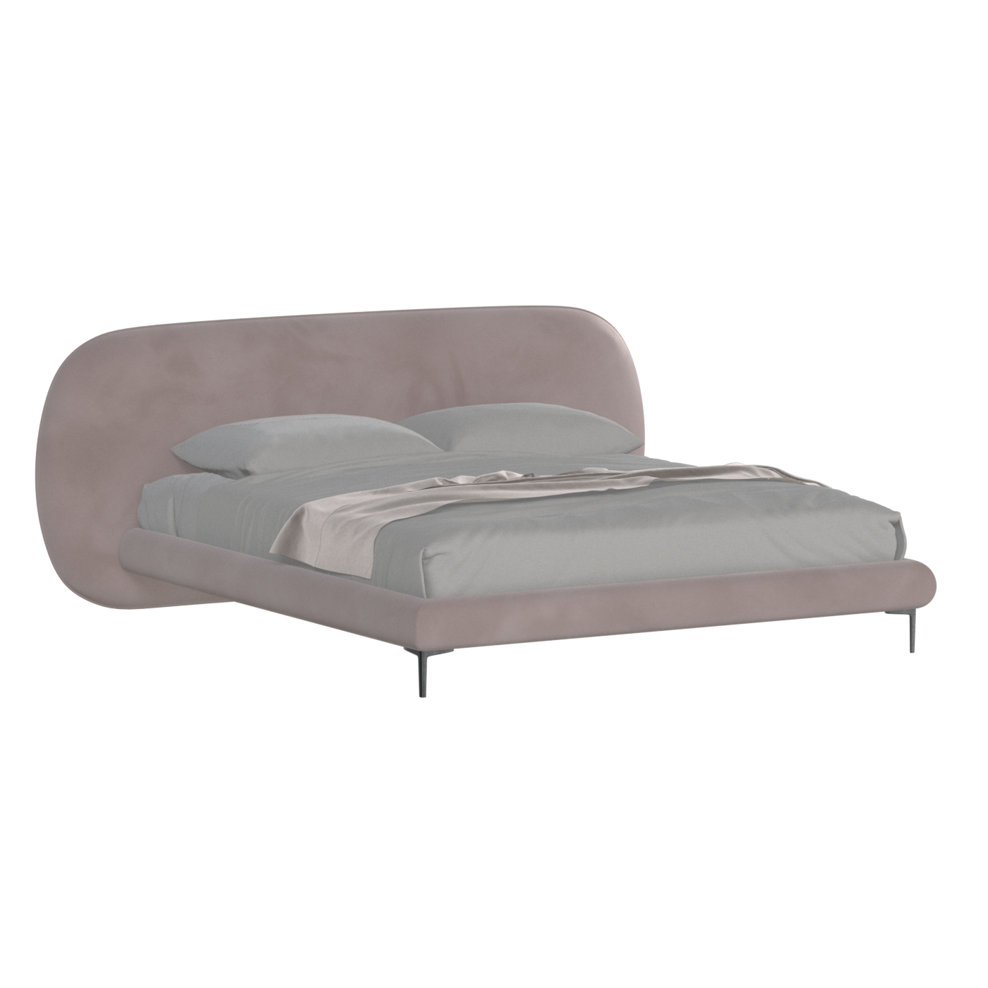 Bolzano Upholstered Bed with Curved Headboard