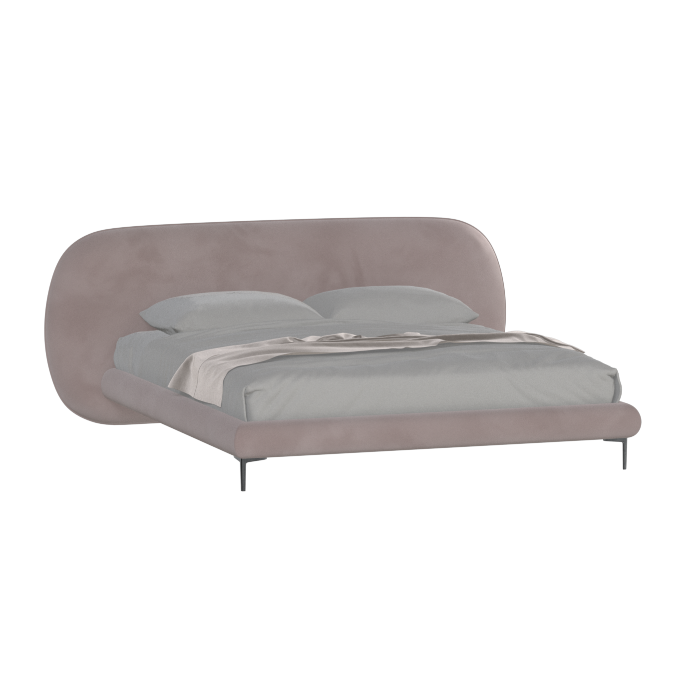Bolzano Upholstered Bed with Curved Headboard