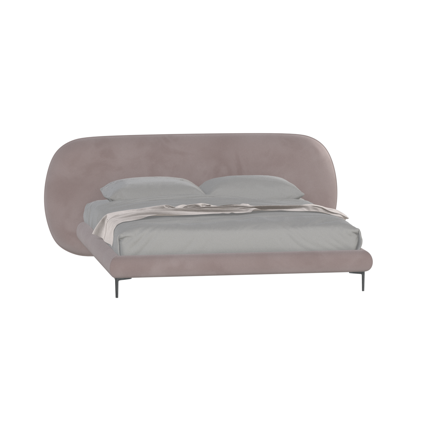 Bolzano Upholstered Bed with Curved Headboard