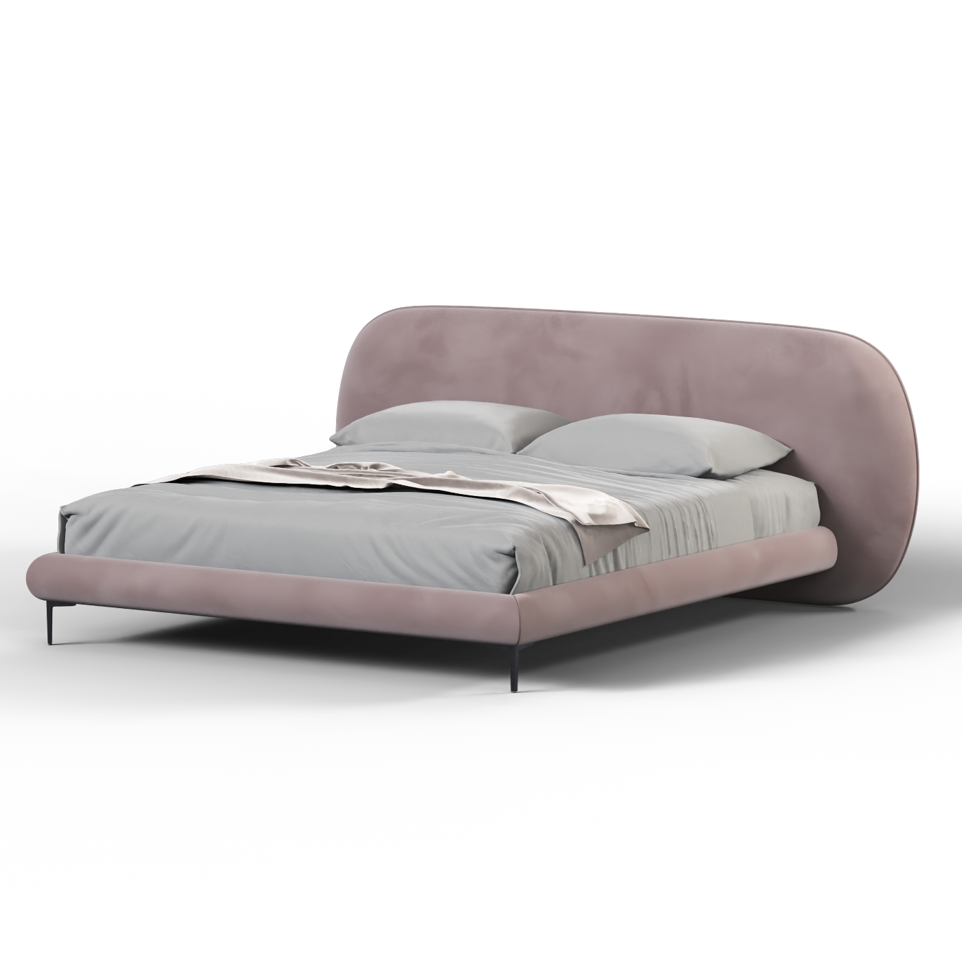 Bolzano Upholstered Bed with Curved Headboard