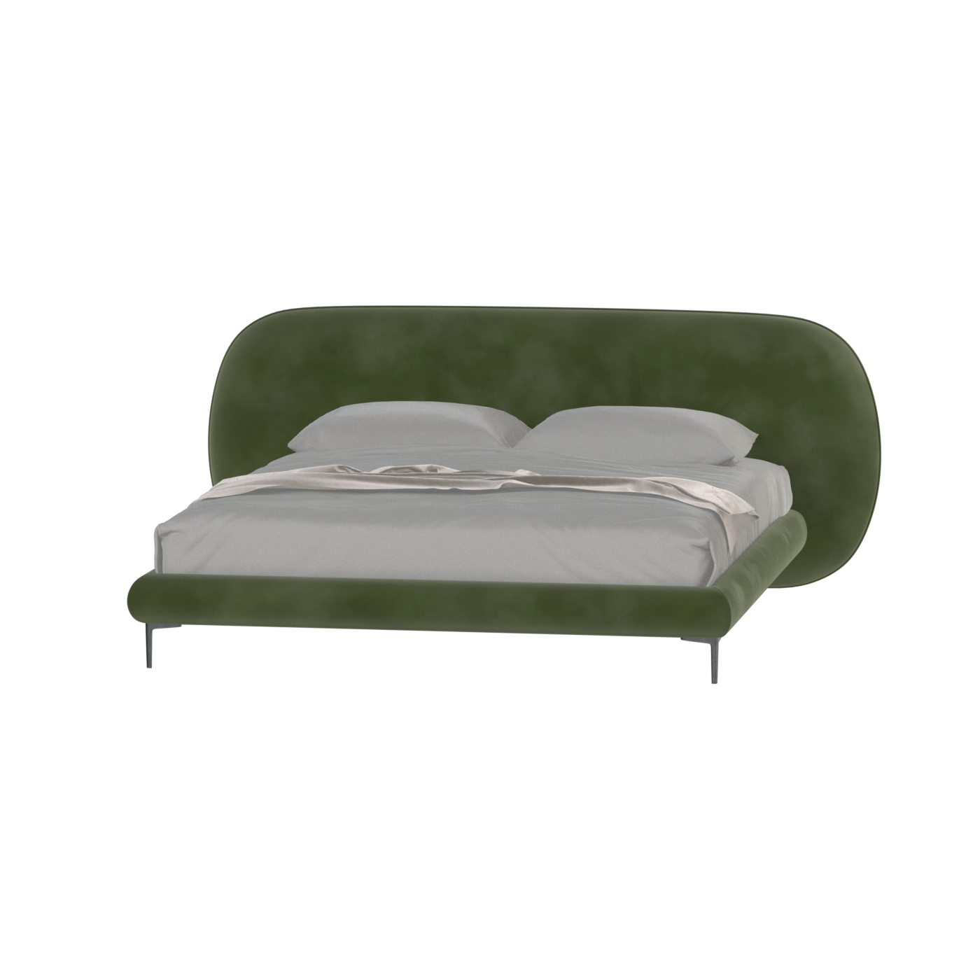 Bolzano Upholstered Bed with Curved Headboard
