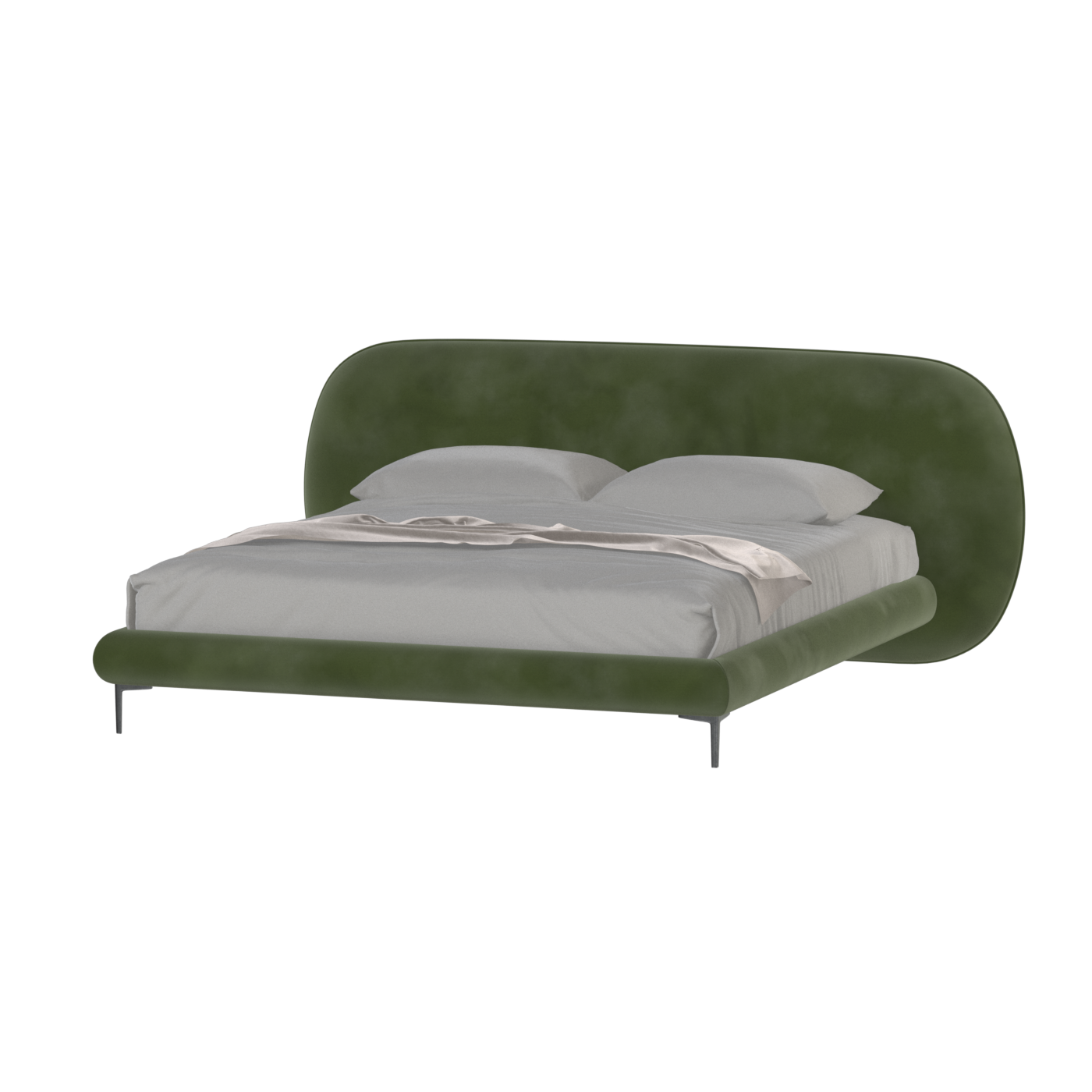 Bolzano Upholstered Bed with Curved Headboard
