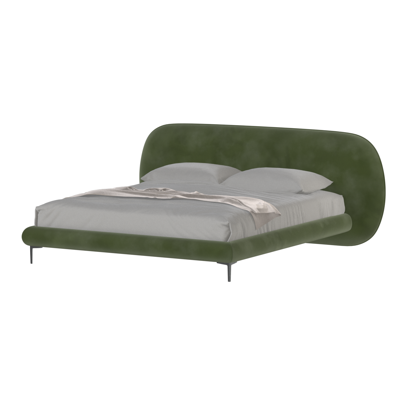 Bolzano Upholstered Bed with Curved Headboard