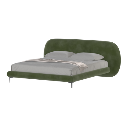 Bolzano Upholstered Bed with Curved Headboard