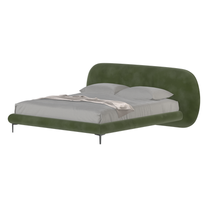 Bolzano Upholstered Bed with Curved Headboard