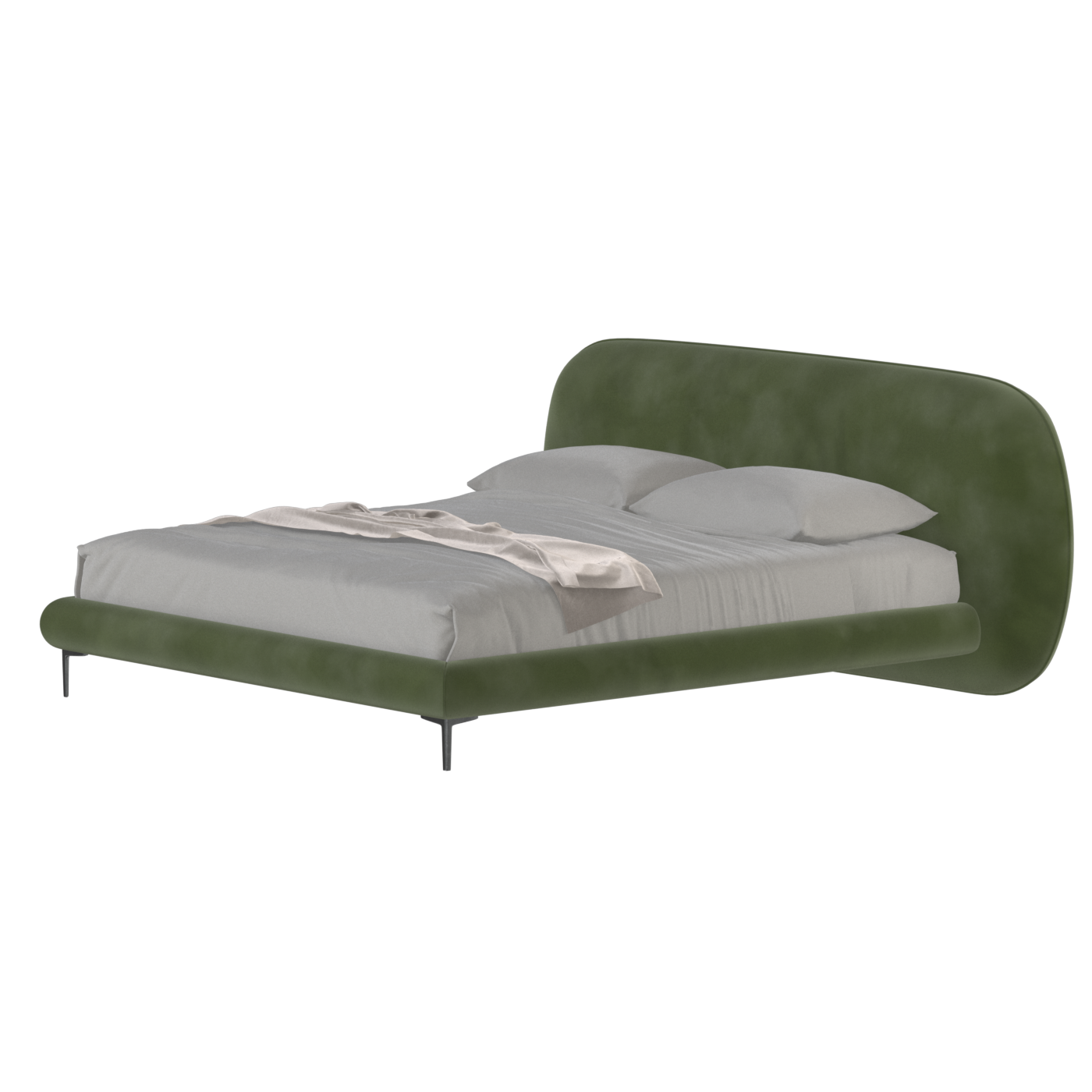 Bolzano Upholstered Bed with Curved Headboard
