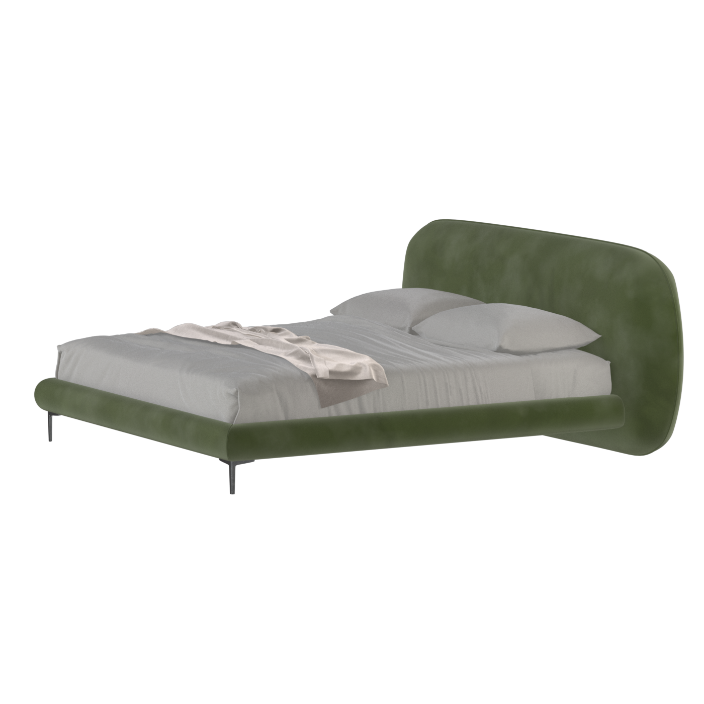 Bolzano Upholstered Bed with Curved Headboard