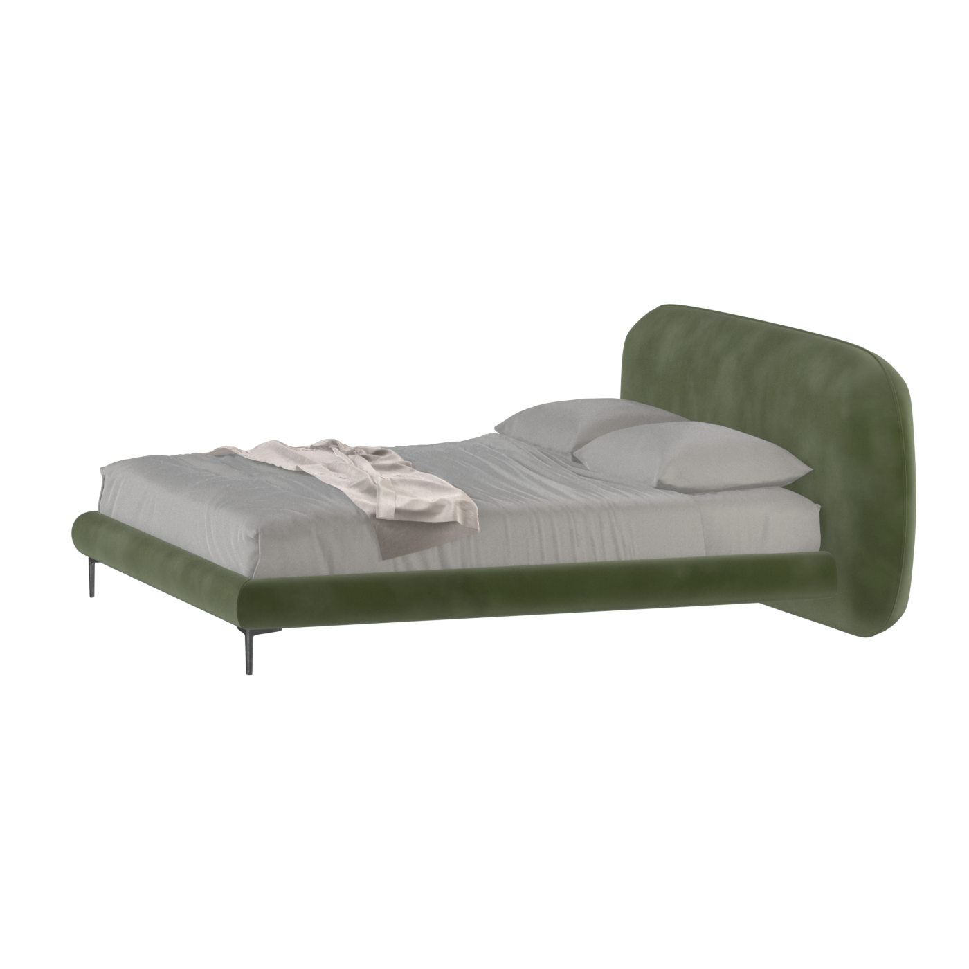 Bolzano Upholstered Bed with Curved Headboard