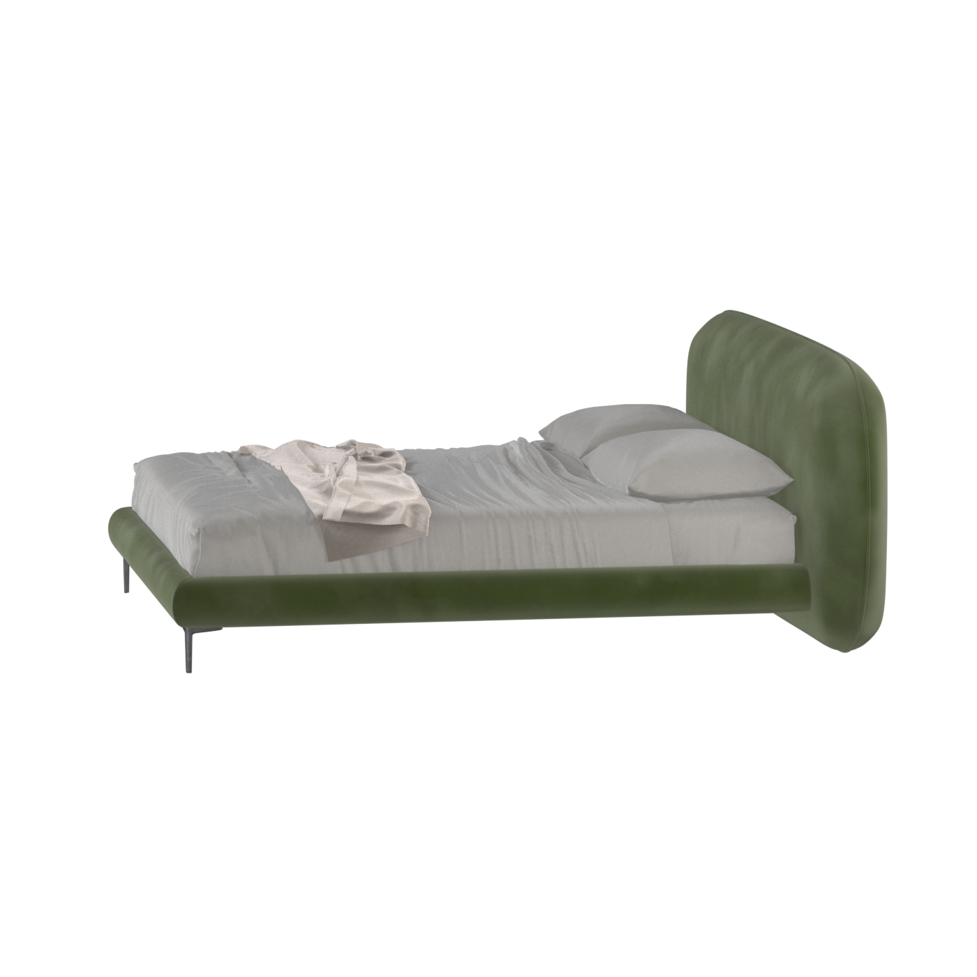 Bolzano Upholstered Bed with Curved Headboard