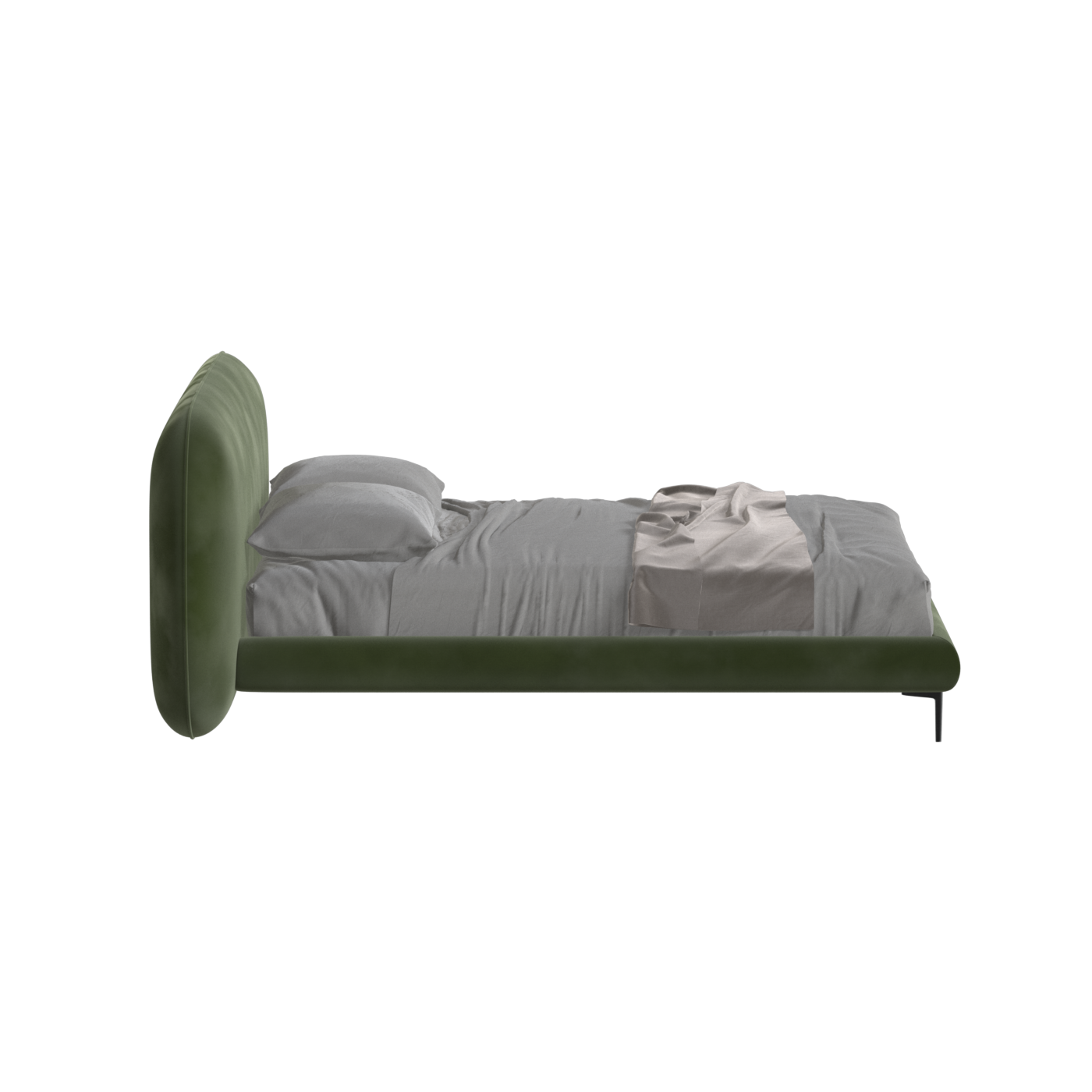 Bolzano Upholstered Bed with Curved Headboard