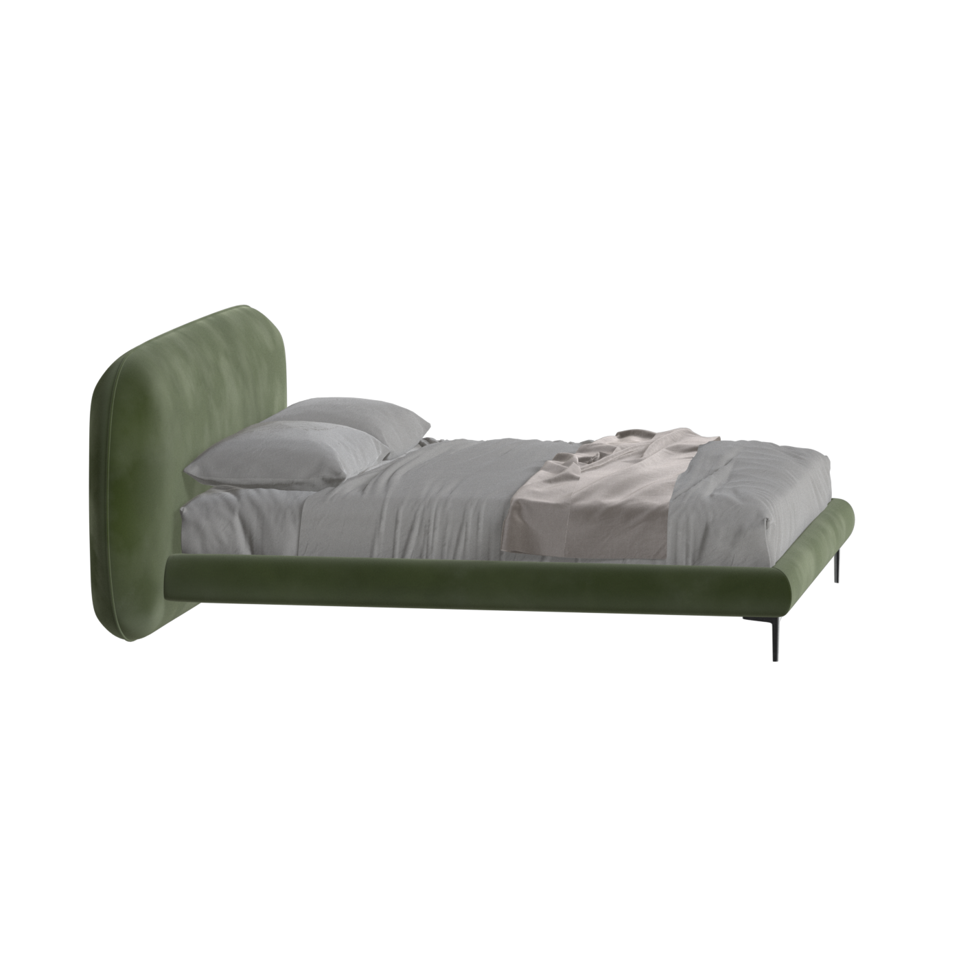 Bolzano Upholstered Bed with Curved Headboard