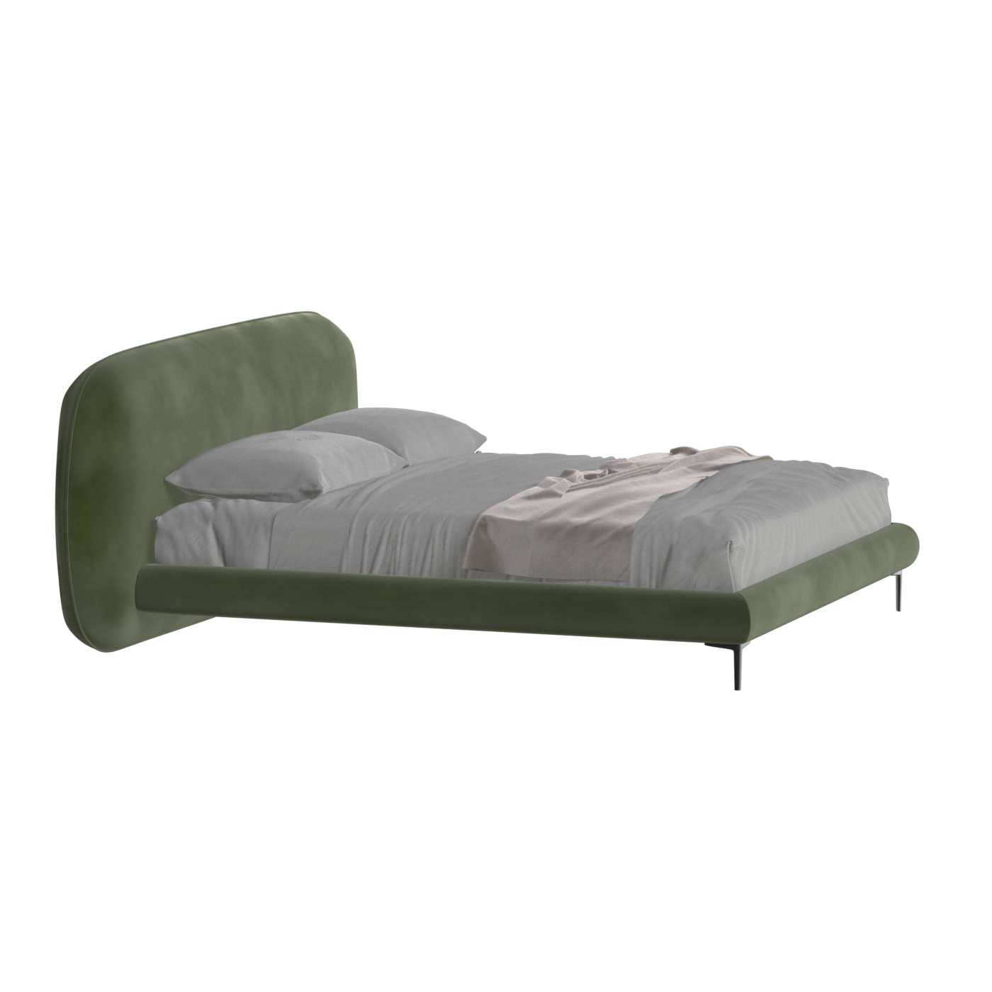 Bolzano Upholstered Bed with Curved Headboard