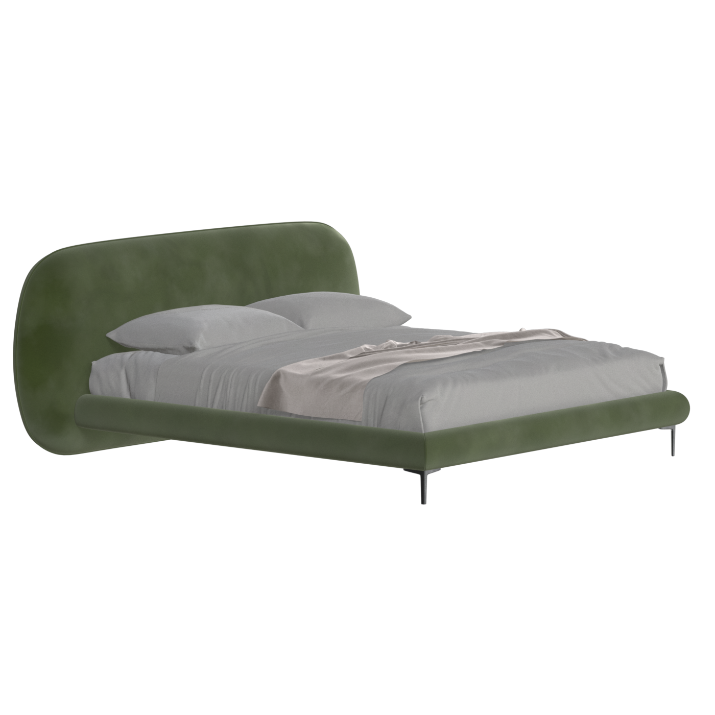 Bolzano Upholstered Bed with Curved Headboard