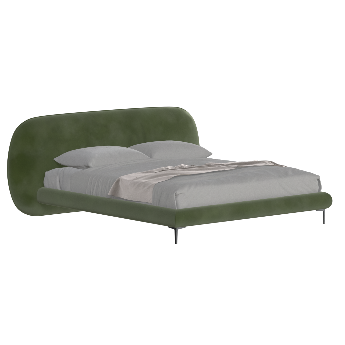 Bolzano Upholstered Bed with Curved Headboard