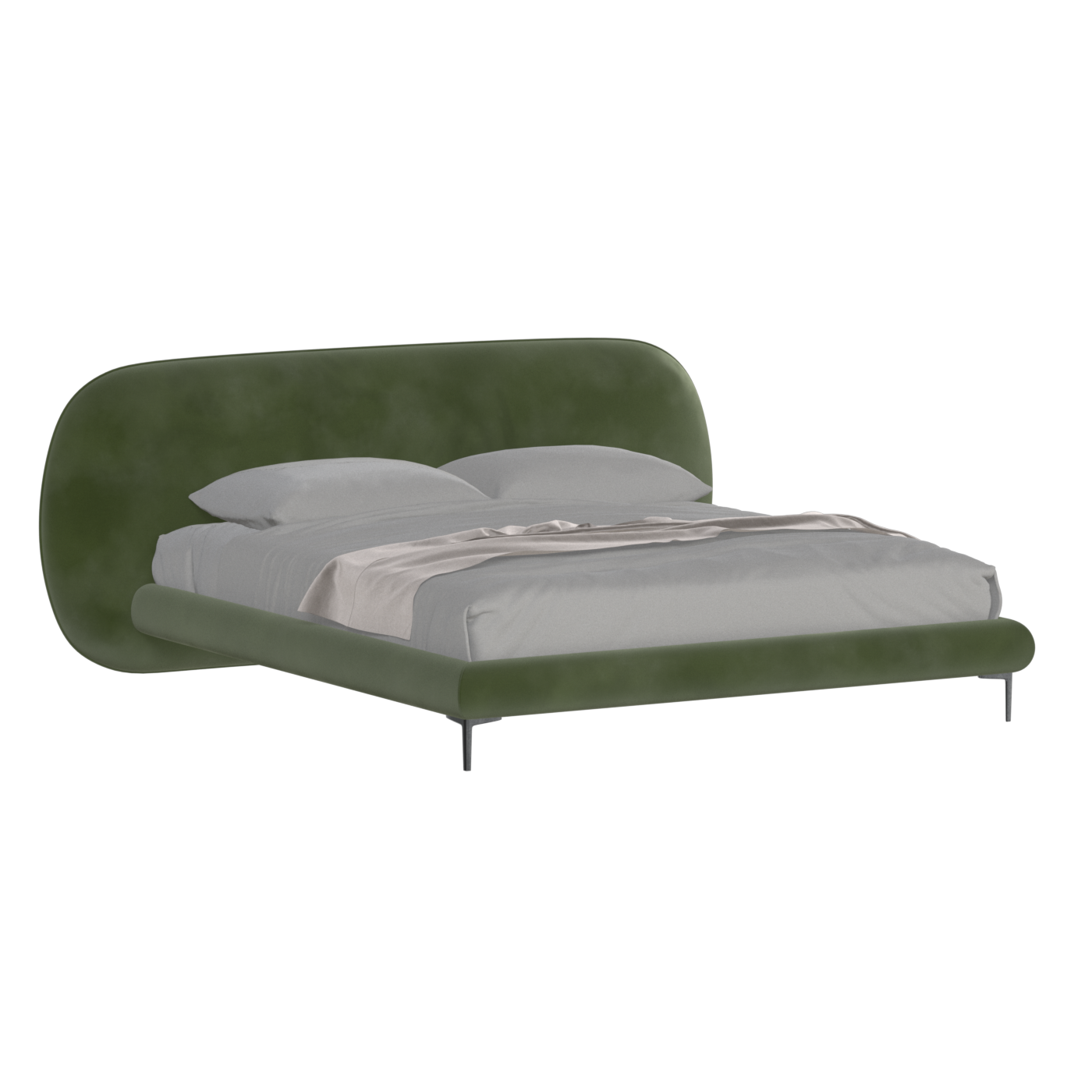 Bolzano Upholstered Bed with Curved Headboard