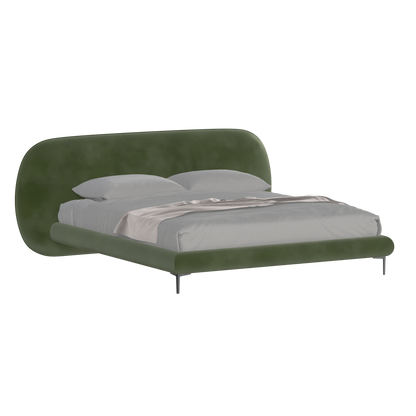 Bolzano Upholstered Bed with Curved Headboard