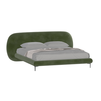 Bolzano Upholstered Bed with Curved Headboard