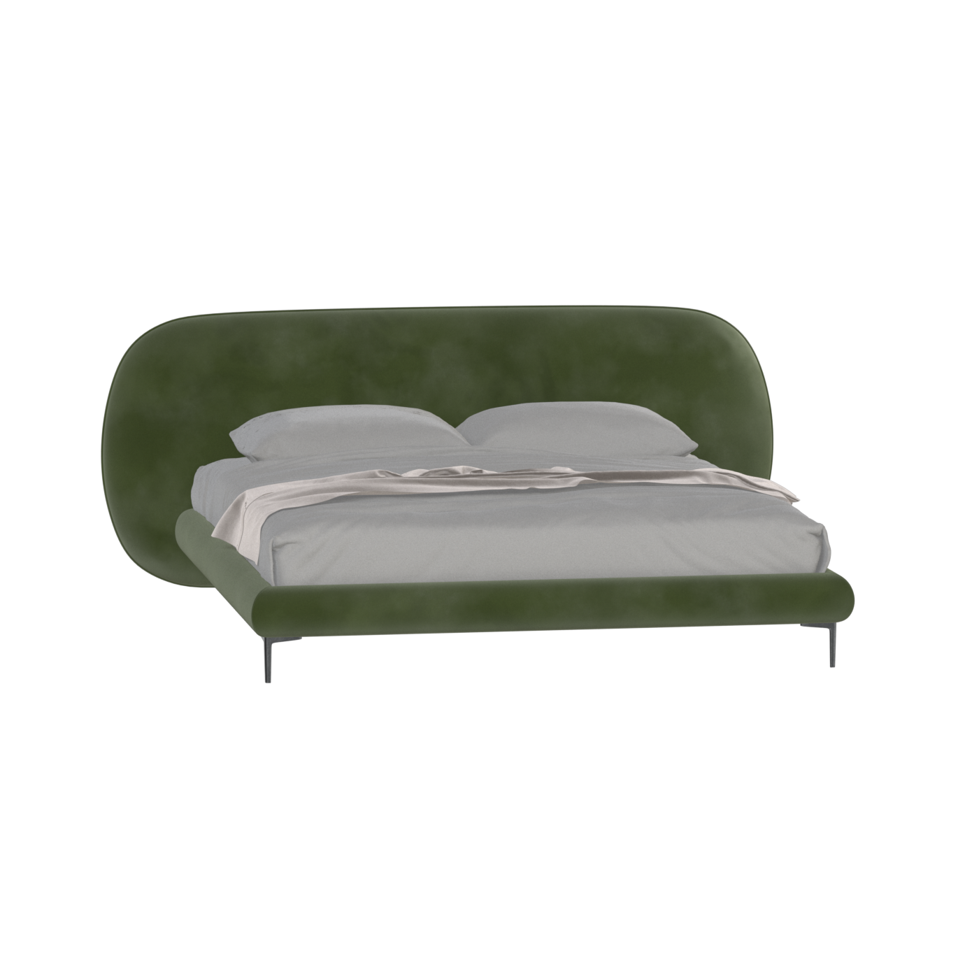 Bolzano Upholstered Bed with Curved Headboard
