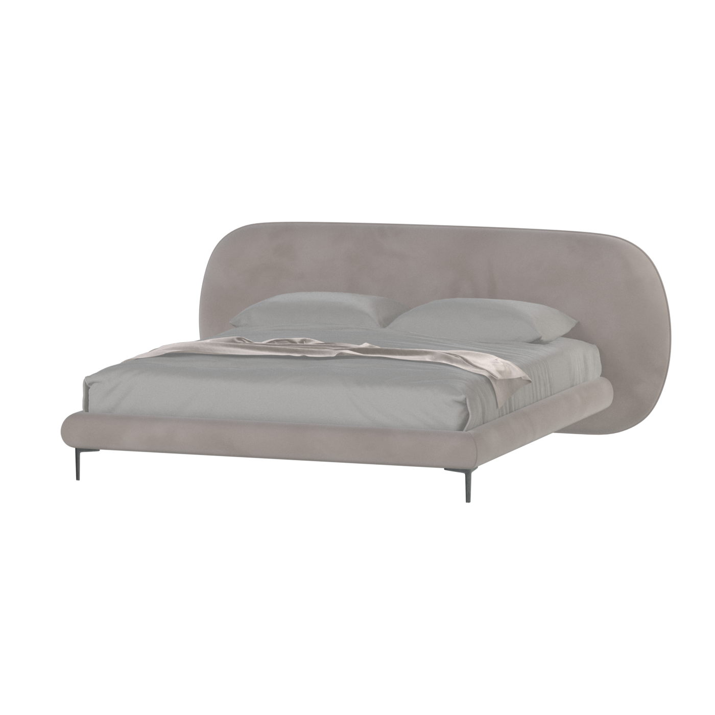 Bolzano Upholstered Bed with Curved Headboard