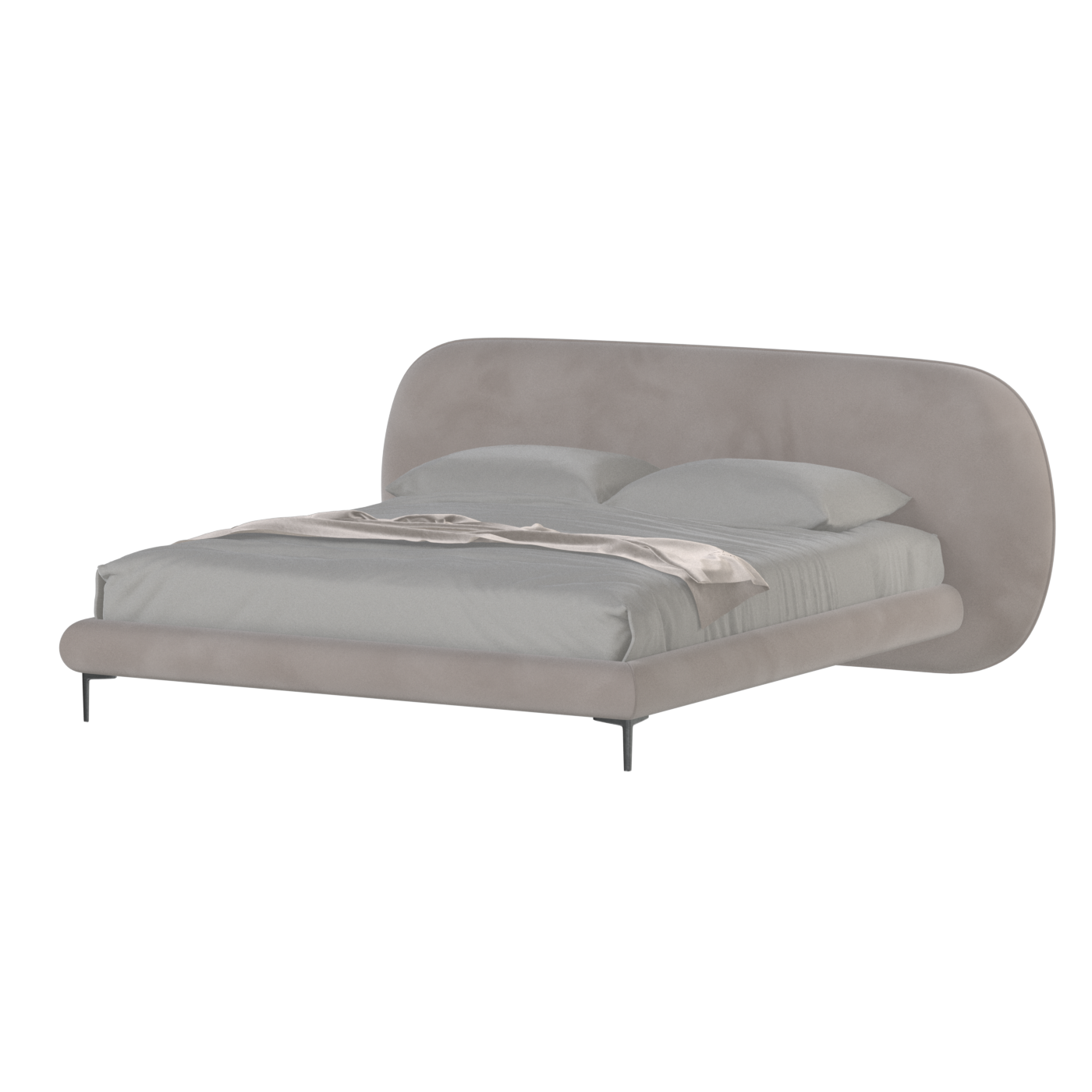 Bolzano Upholstered Bed with Curved Headboard