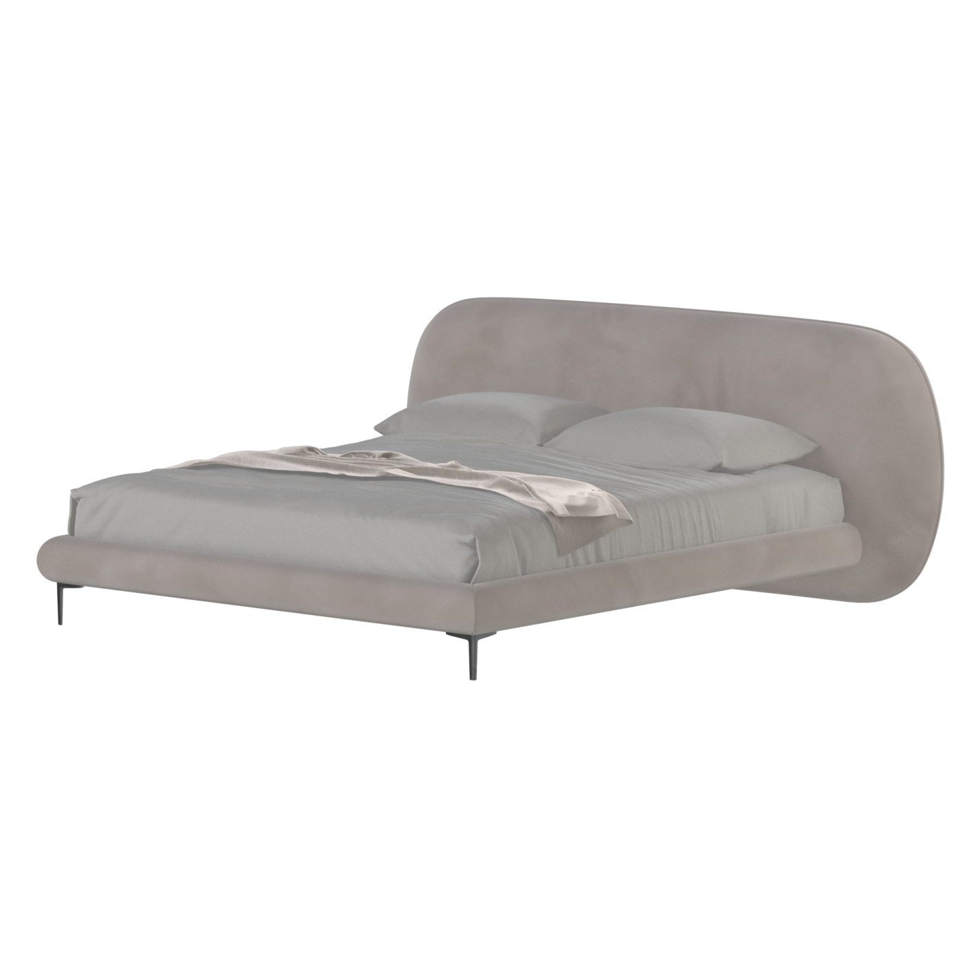 Bolzano Upholstered Bed with Curved Headboard