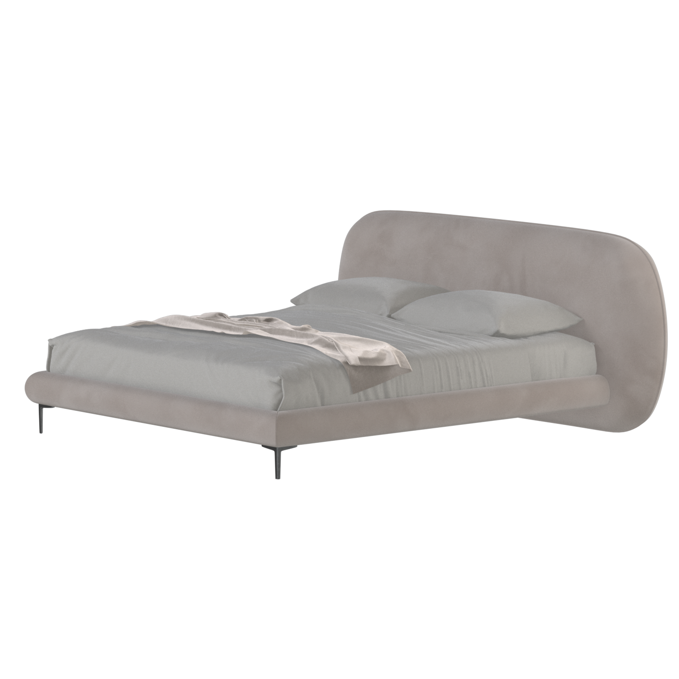 Bolzano Upholstered Bed with Curved Headboard