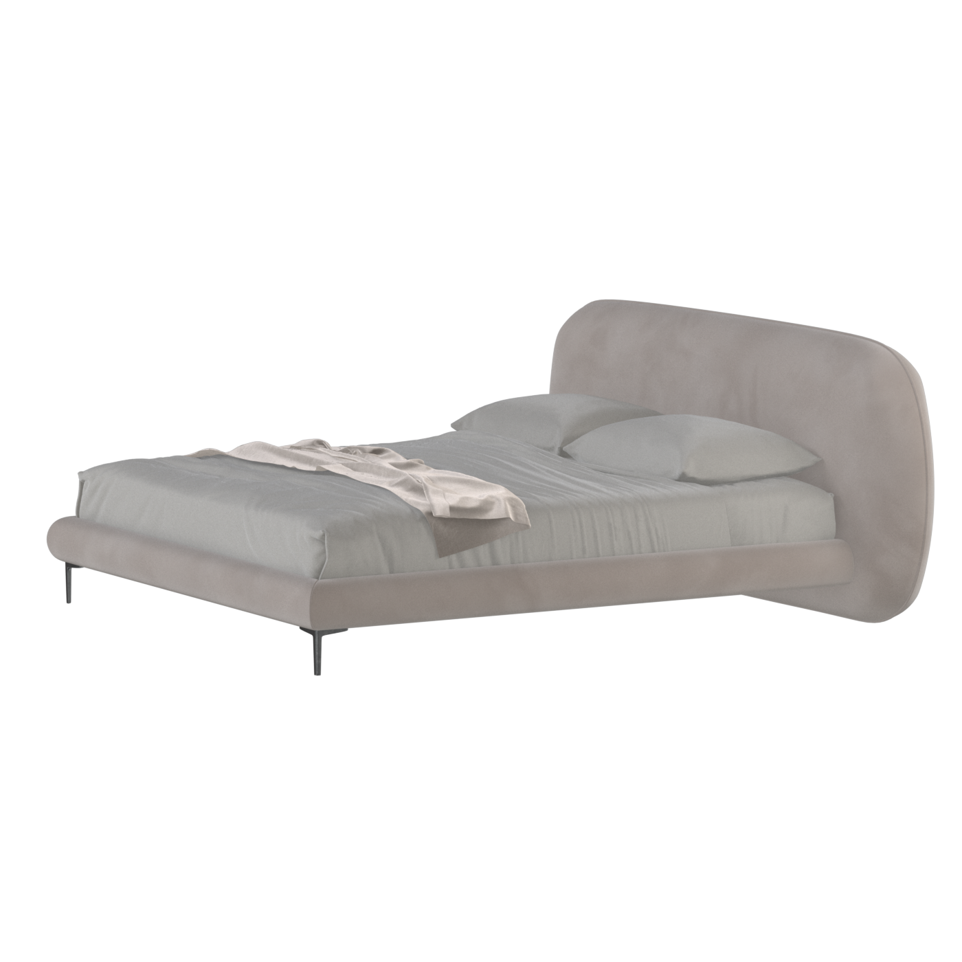 Bolzano Upholstered Bed with Curved Headboard
