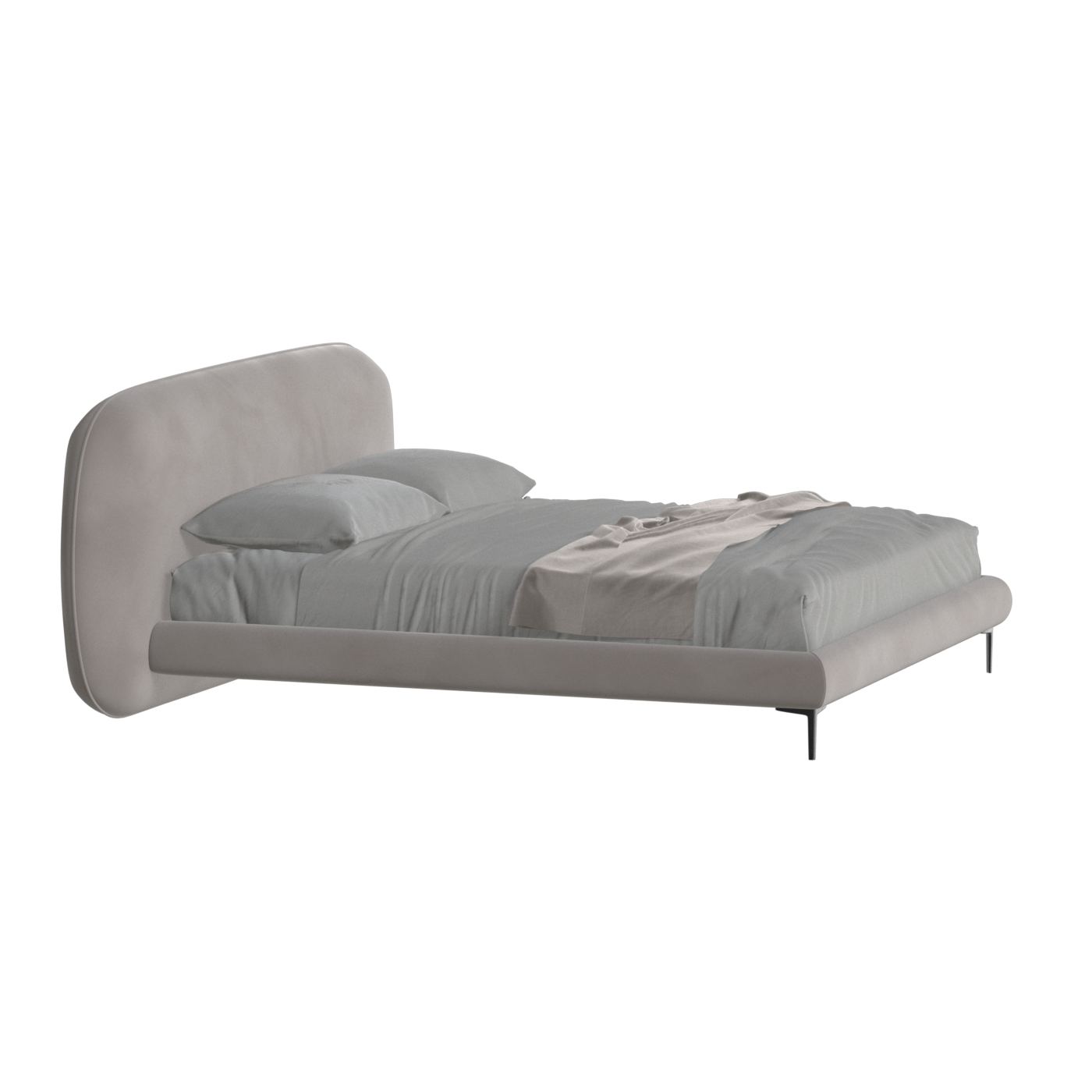 Bolzano Upholstered Bed with Curved Headboard
