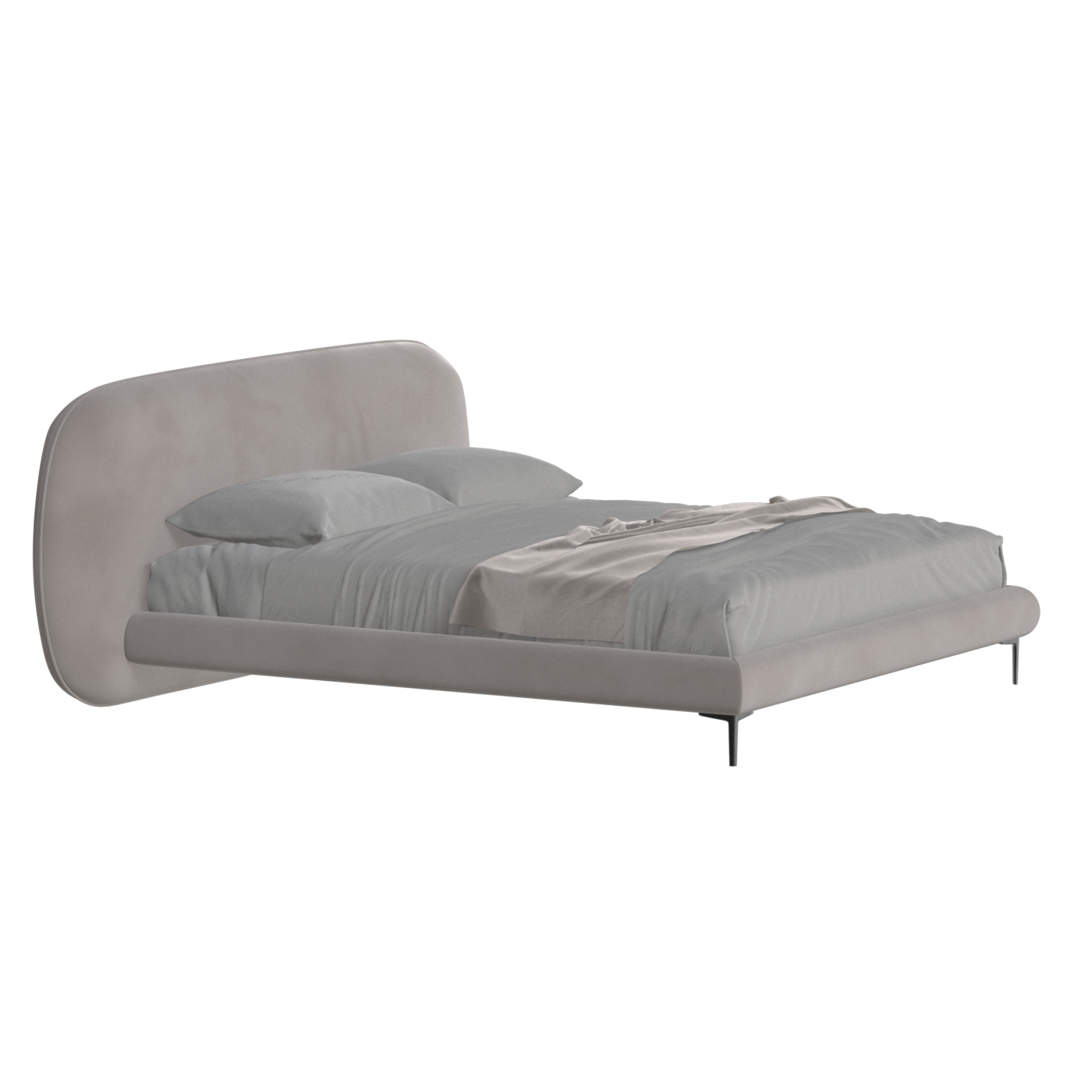 Bolzano Upholstered Bed with Curved Headboard