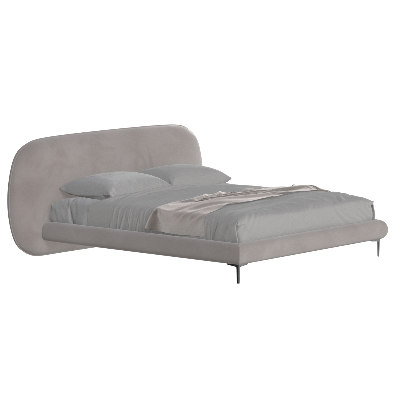 Bolzano Upholstered Bed with Curved Headboard