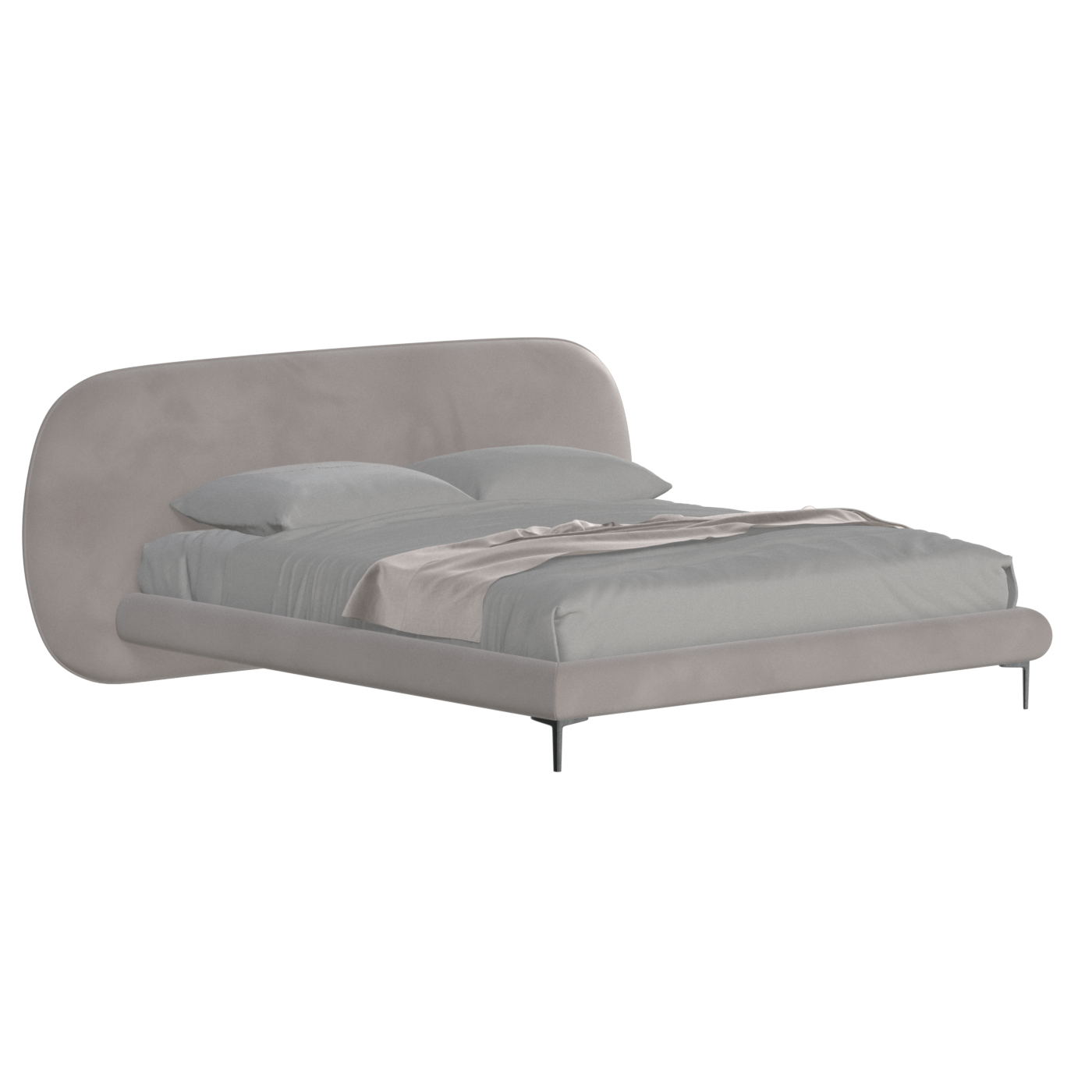 Bolzano Upholstered Bed with Curved Headboard