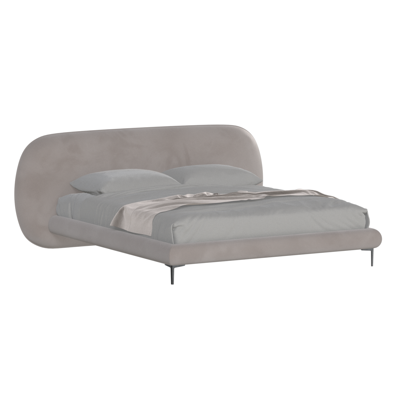 Bolzano Upholstered Bed with Curved Headboard
