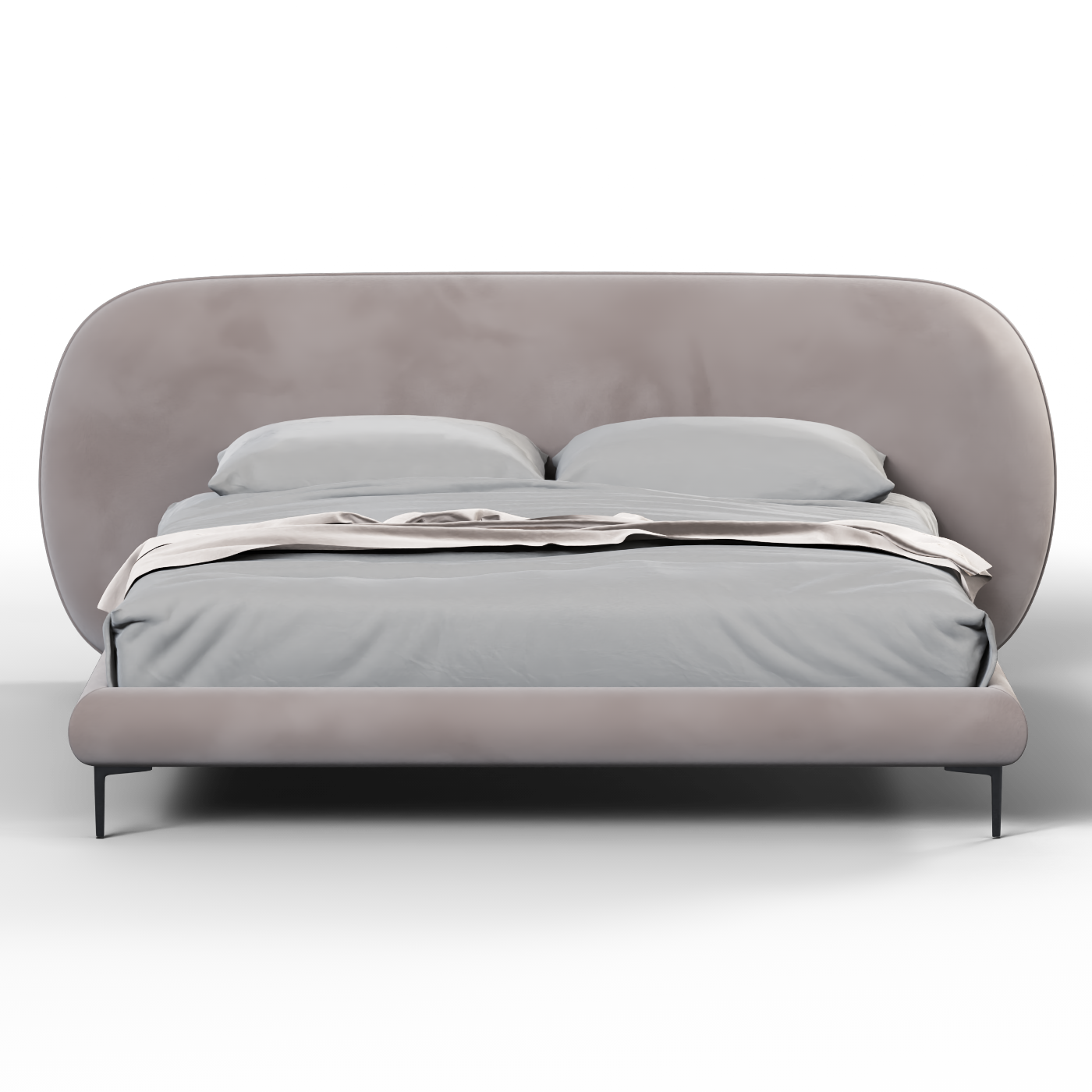 Bolzano Upholstered Bed with Curved Headboard