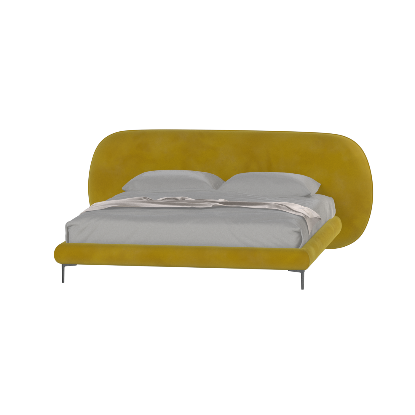 Bolzano Upholstered Bed with Curved Headboard