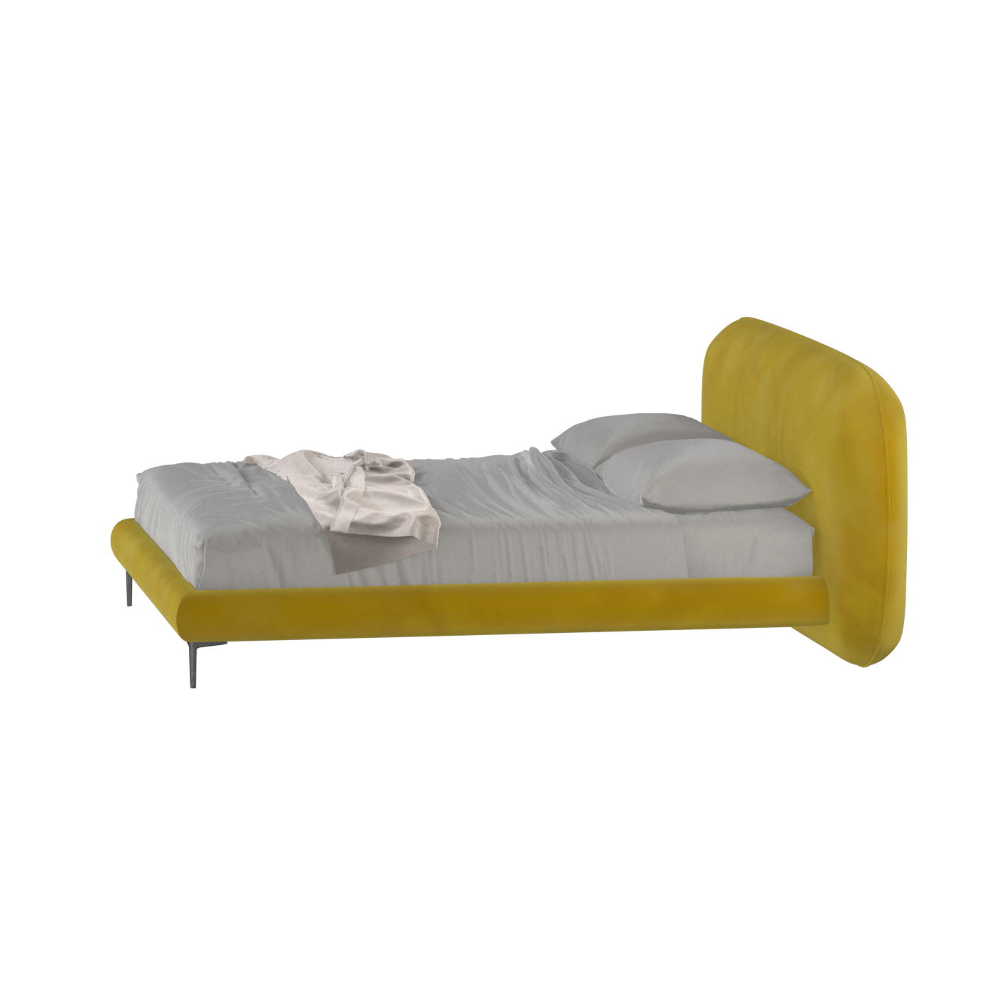 Bolzano Upholstered Bed with Curved Headboard
