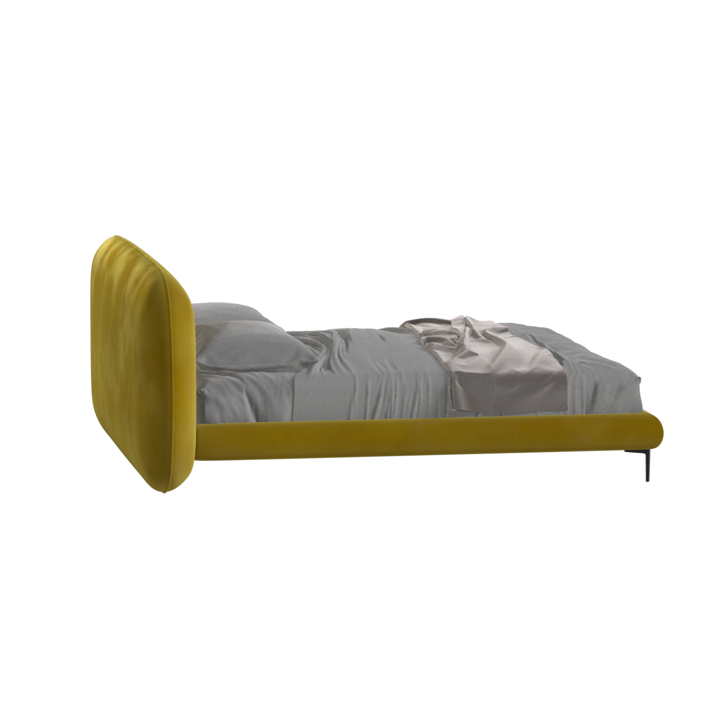 Bolzano Upholstered Bed with Curved Headboard