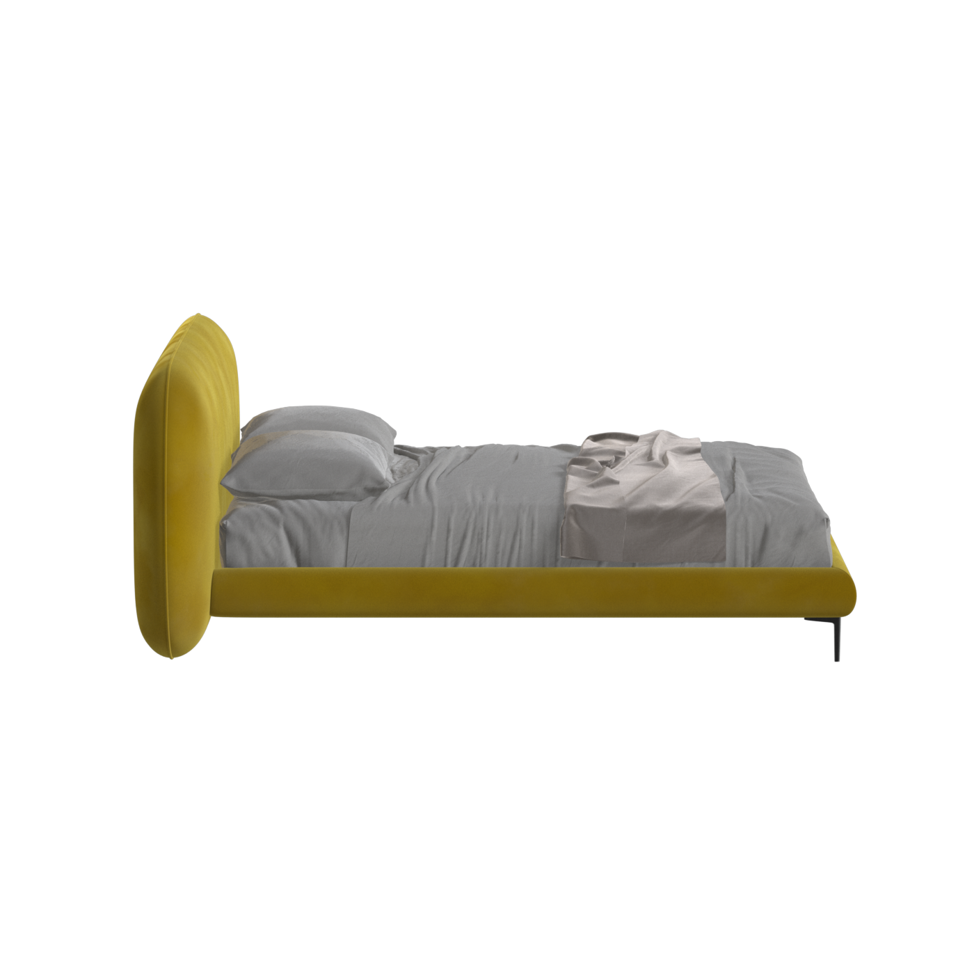 Bolzano Upholstered Bed with Curved Headboard