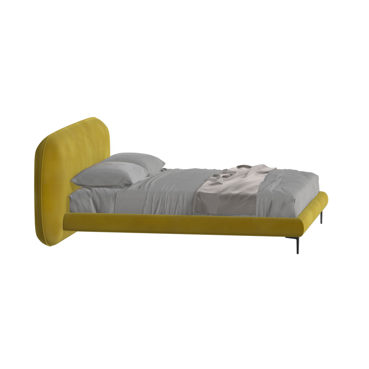 Bolzano Upholstered Bed with Curved Headboard