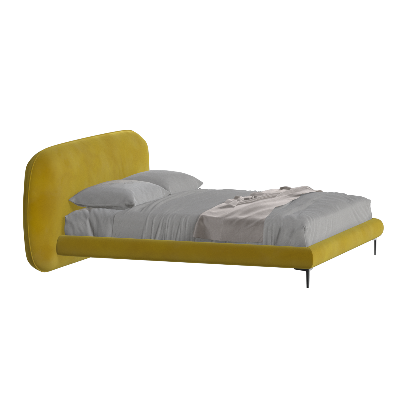 Bolzano Upholstered Bed with Curved Headboard