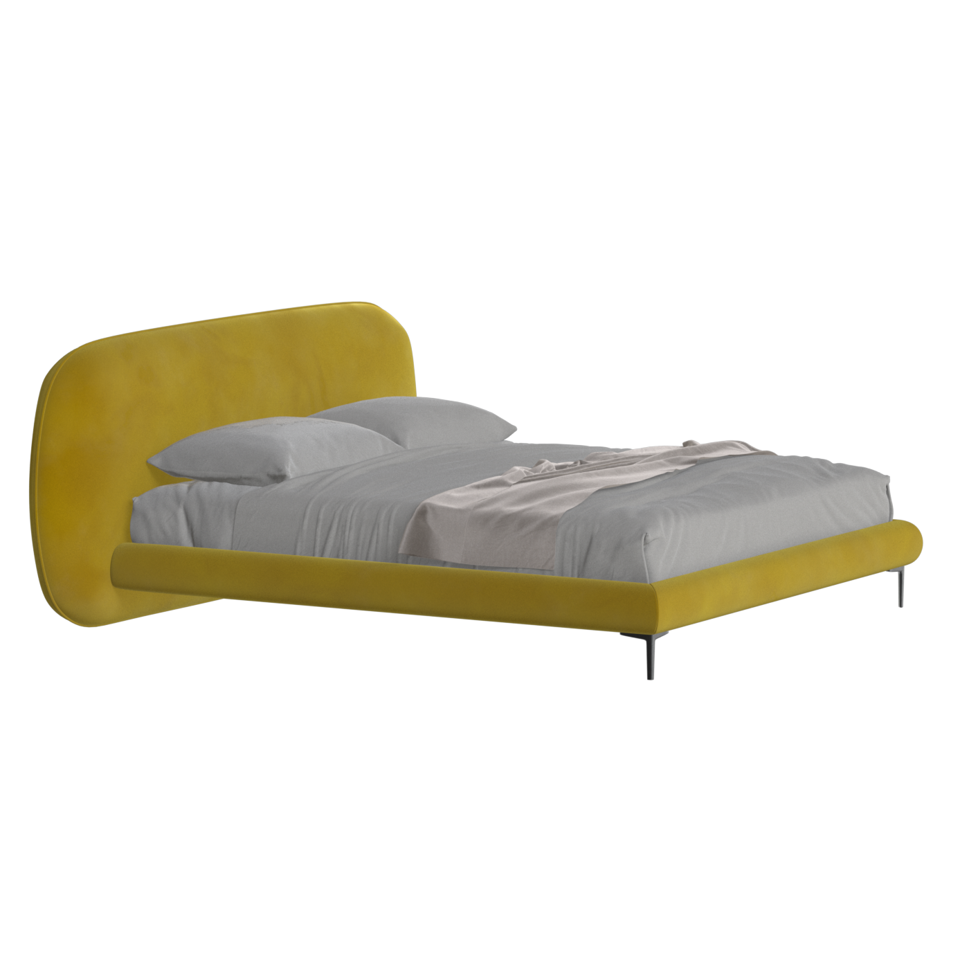 Bolzano Upholstered Bed with Curved Headboard