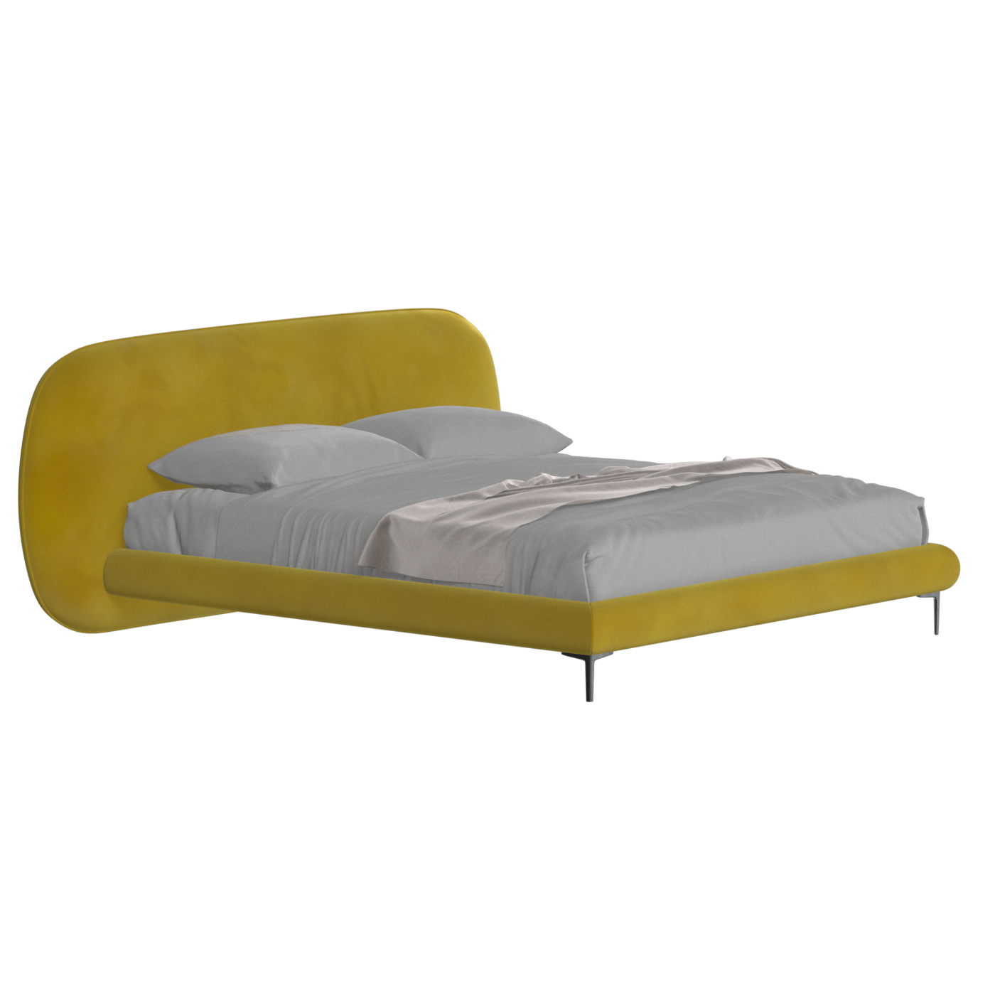 Bolzano Upholstered Bed with Curved Headboard