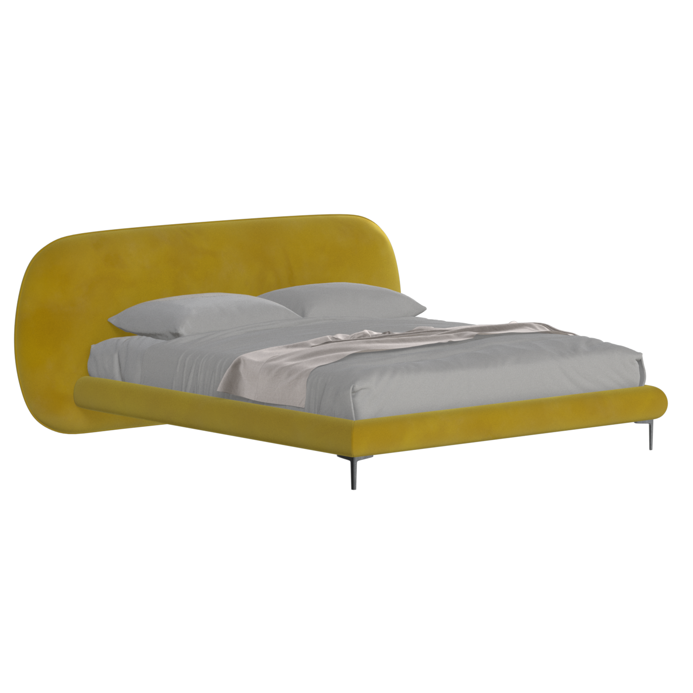 Bolzano Upholstered Bed with Curved Headboard