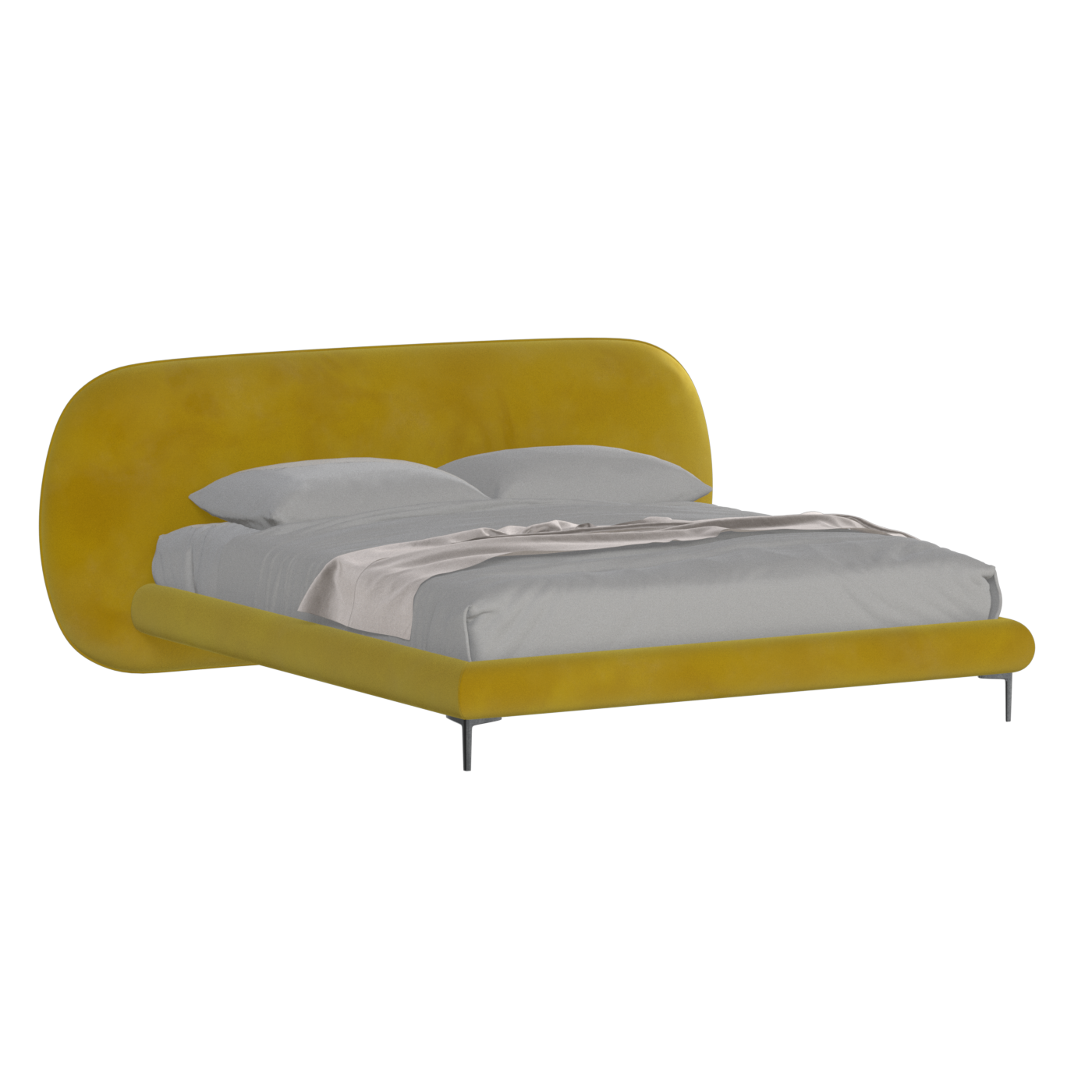 Bolzano Upholstered Bed with Curved Headboard