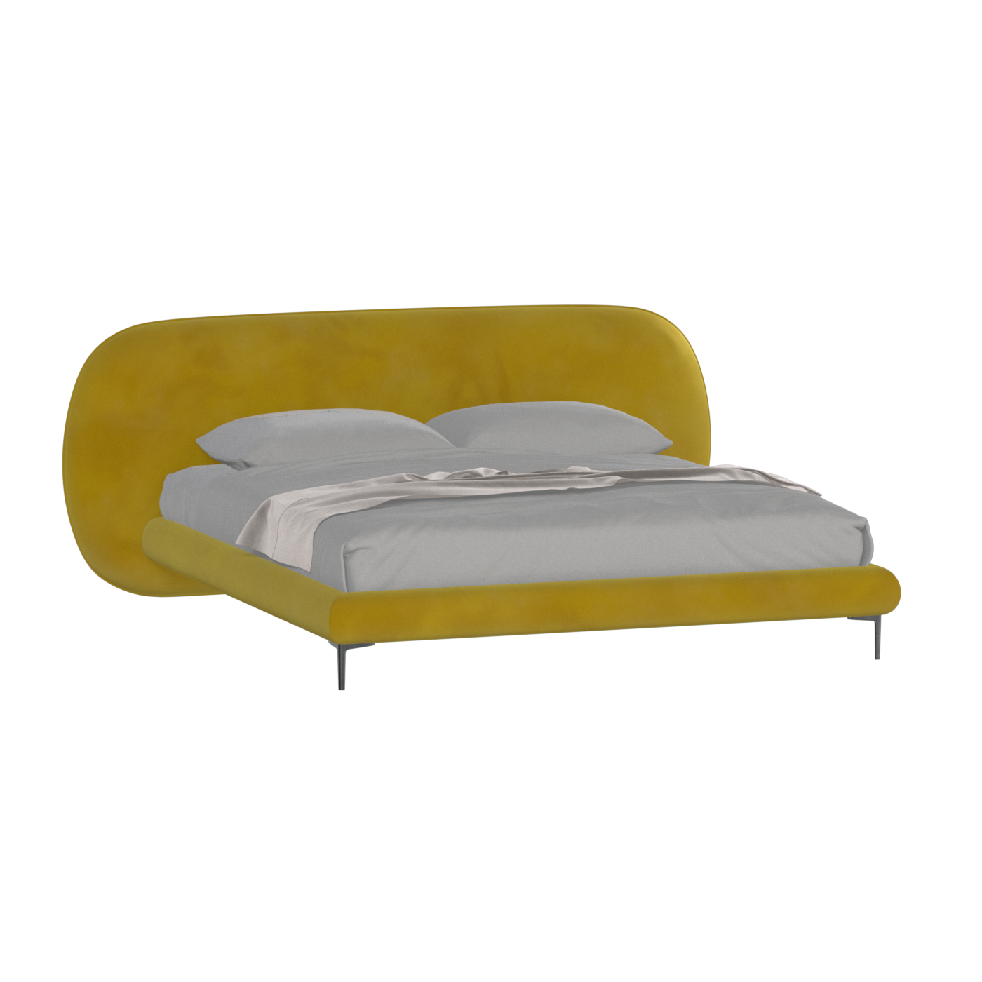 Bolzano Upholstered Bed with Curved Headboard