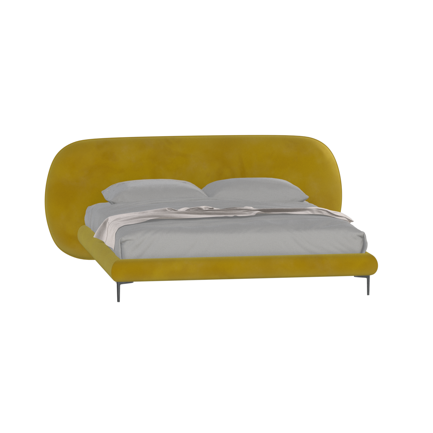 Bolzano Upholstered Bed with Curved Headboard