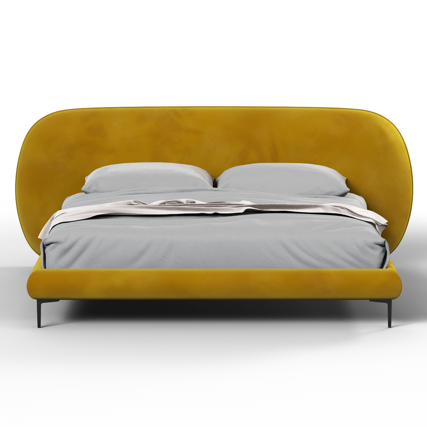 Bolzano Upholstered Bed with Curved Headboard
