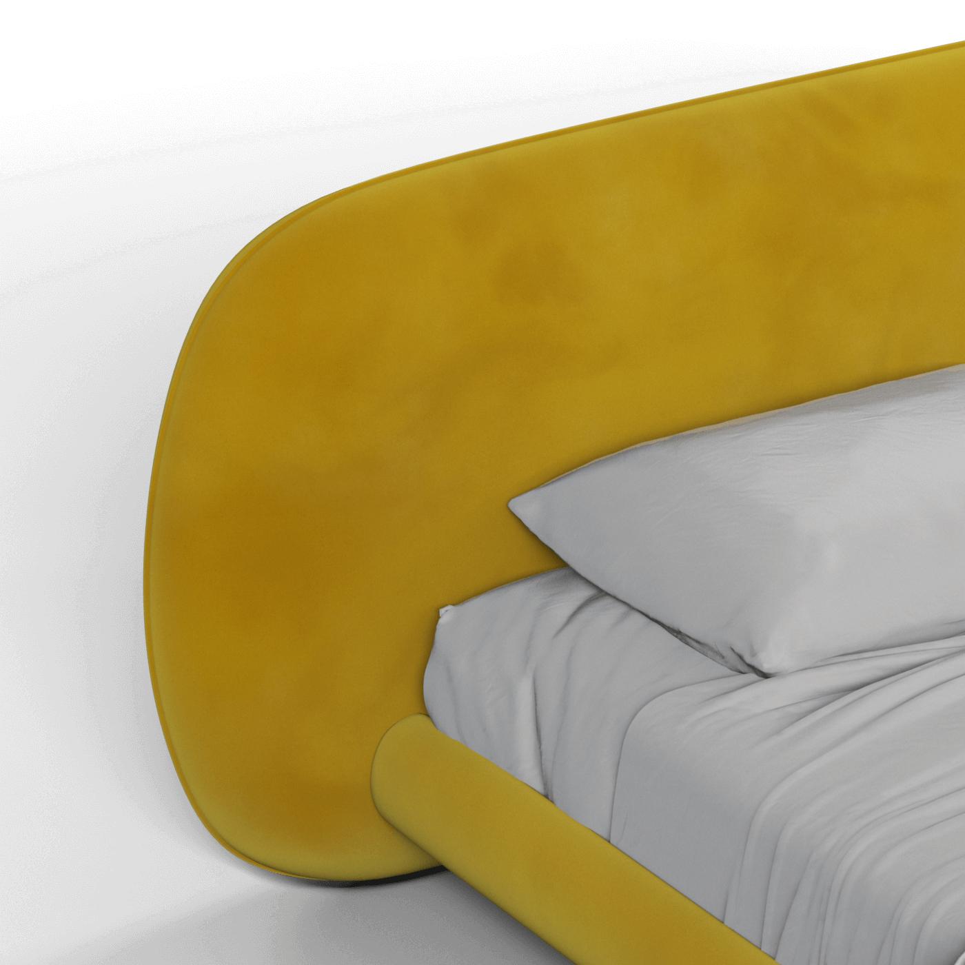 Bolzano Upholstered Bed with Curved Headboard