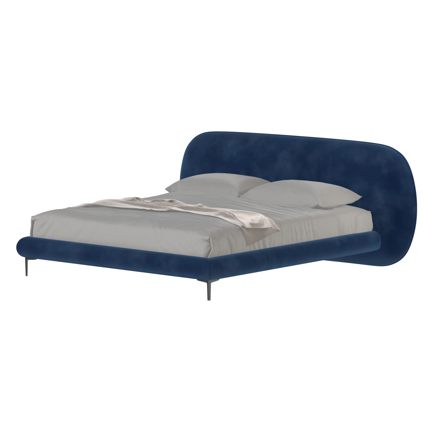 Bolzano Upholstered Bed with Curved Headboard
